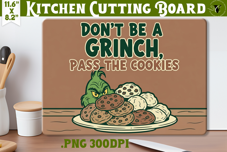 Kitchen Cutting Board | Funny retro Christmas Cutting Board