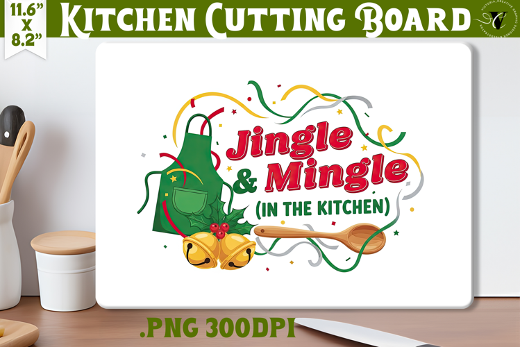 Kitchen Cutting Board | Funny retro Christmas Cutting Board