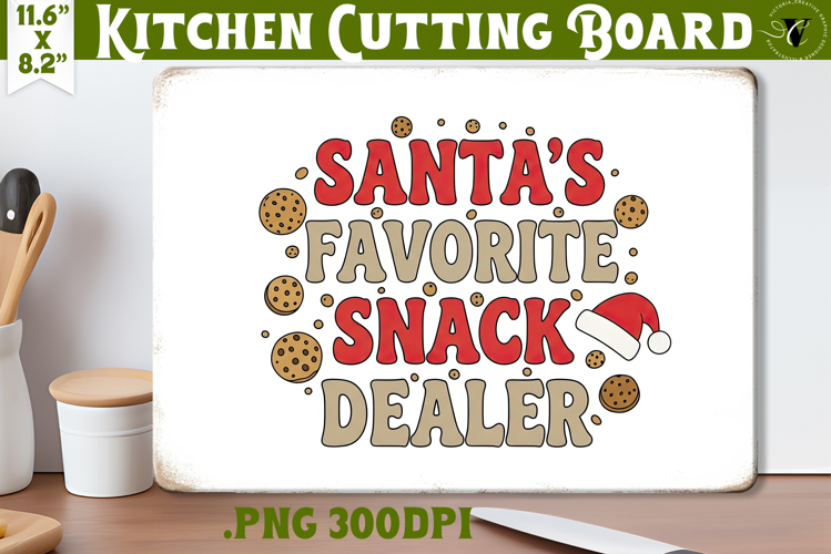 Kitchen Cutting Board | Funny retro Christmas Cutting Board