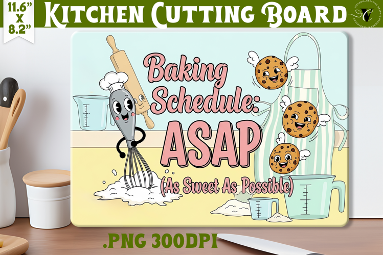 Kitchen Cutting Board | Funny retro Christmas Cutting Board