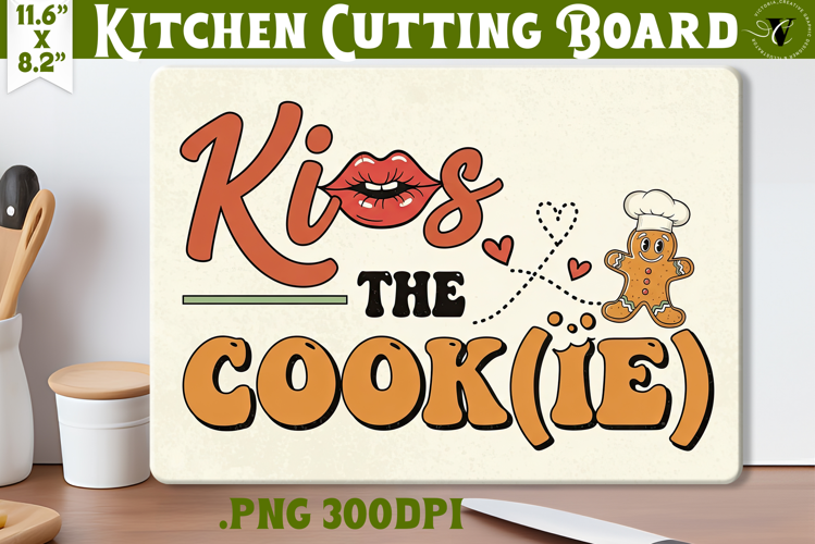 Kitchen Cutting Board | Funny retro Christmas Cutting Board