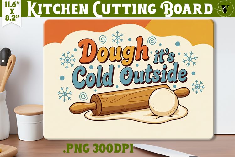 Kitchen Cutting Board | Funny retro Christmas Cutting Board