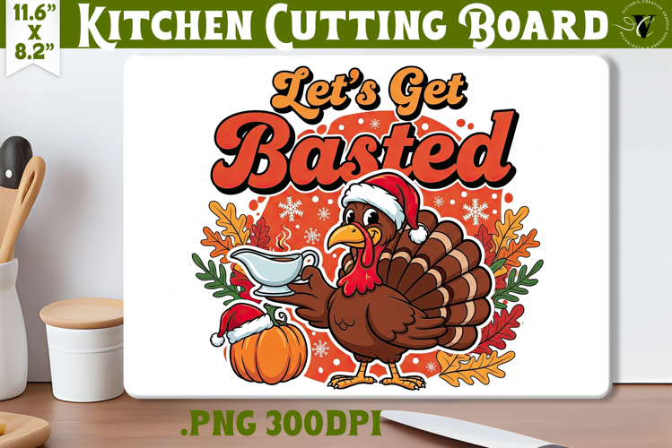 Kitchen Cutting Board | Funny retro Christmas Cutting Board