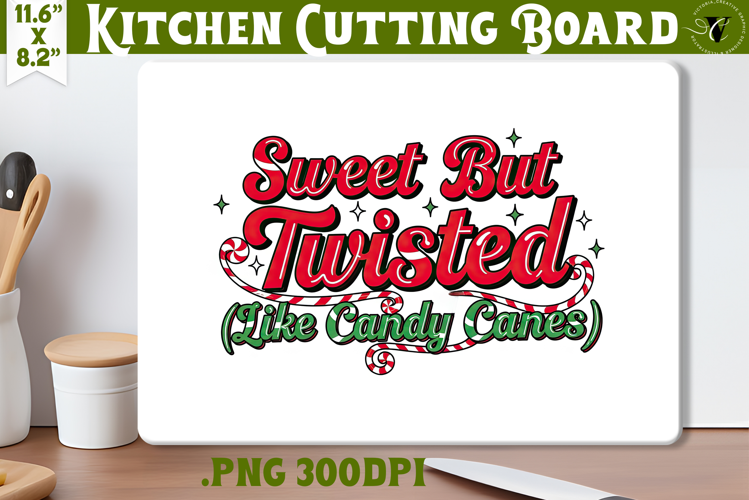 Kitchen Cutting Board | Funny retro Christmas Cutting Board