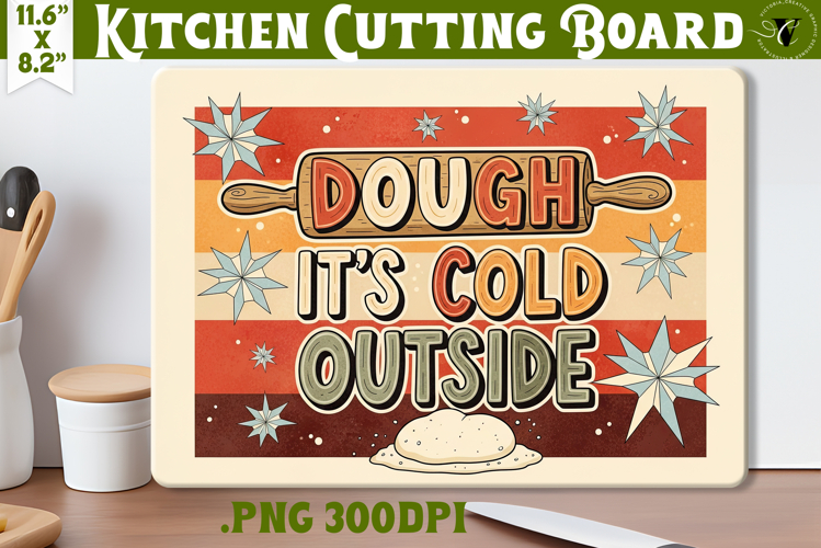 Kitchen Cutting Board | Funny retro Christmas Cutting Board