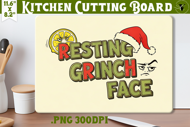 Kitchen Cutting Board | Funny retro Christmas Cutting Board
