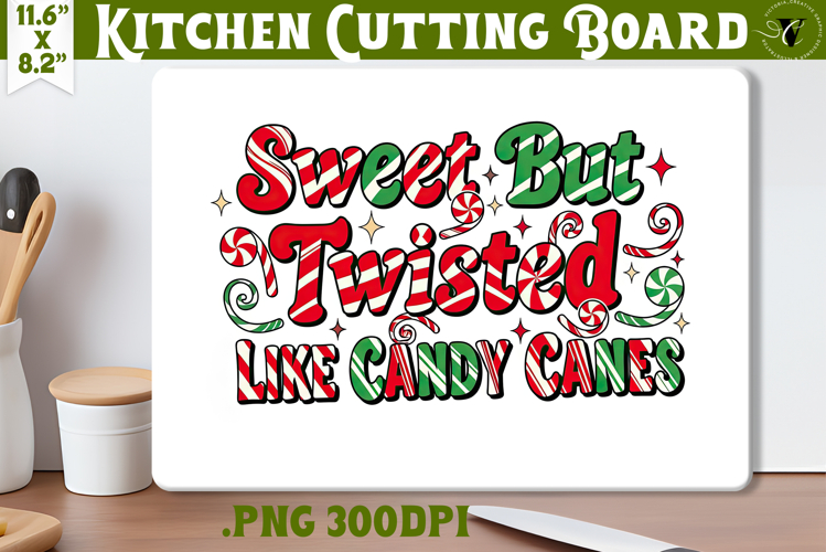 Kitchen Cutting Board | Funny retro Christmas Cutting Board