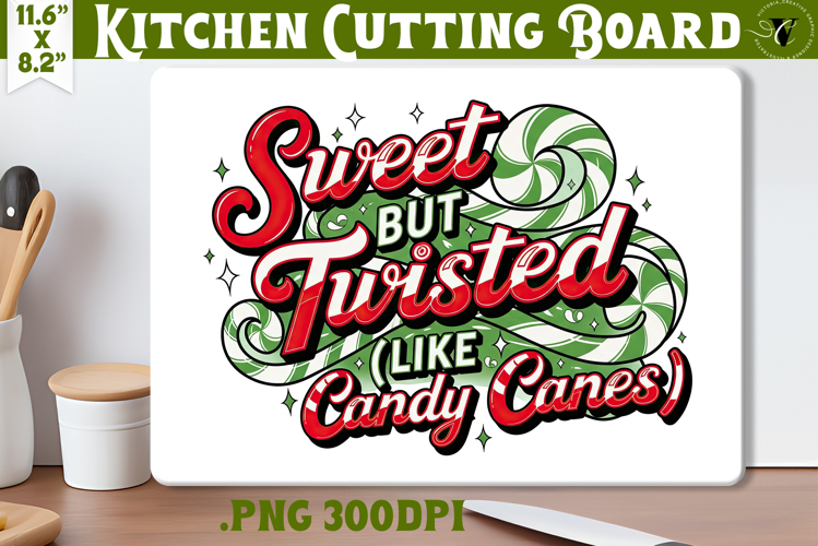 Kitchen Cutting Board | Funny retro Christmas Cutting Board