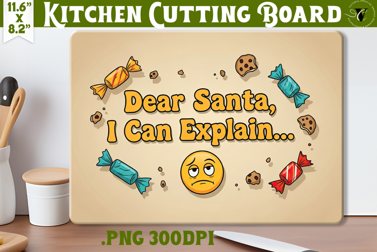 Kitchen Cutting Board | Funny retro Christmas Cutting Board