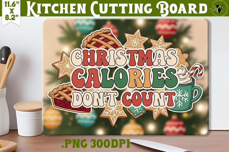 Kitchen Cutting Board | Funny retro Christmas Cutting Board