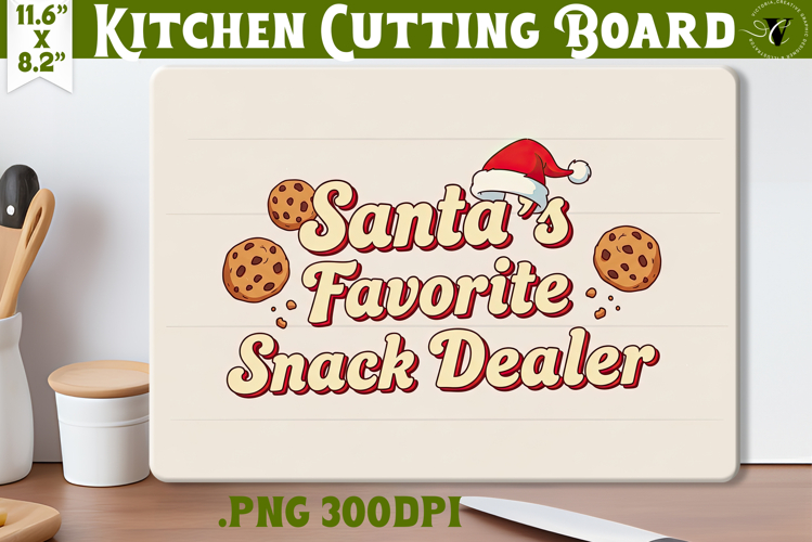 Kitchen Cutting Board | Funny retro Christmas Cutting Board