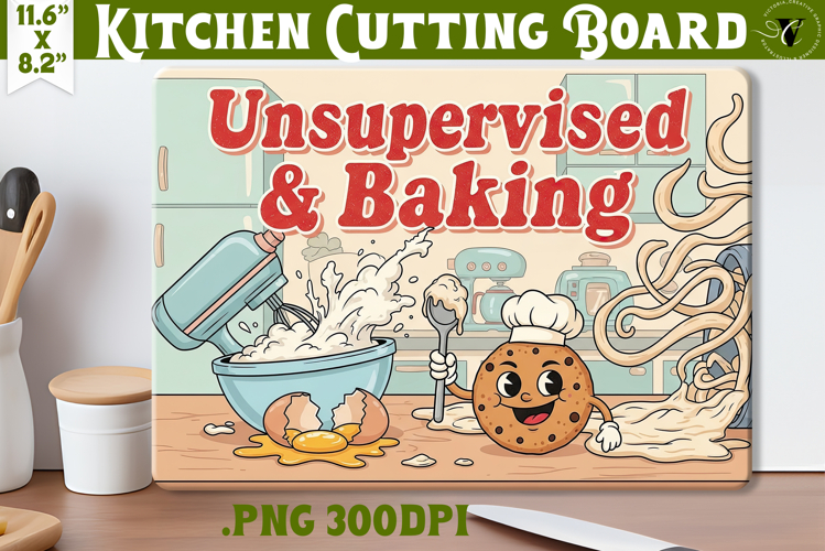 Kitchen Cutting Board | Funny retro Christmas Cutting Board
