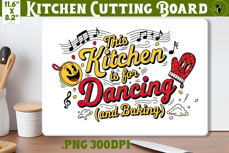 Kitchen Cutting Board | Funny retro Christmas Cutting Board