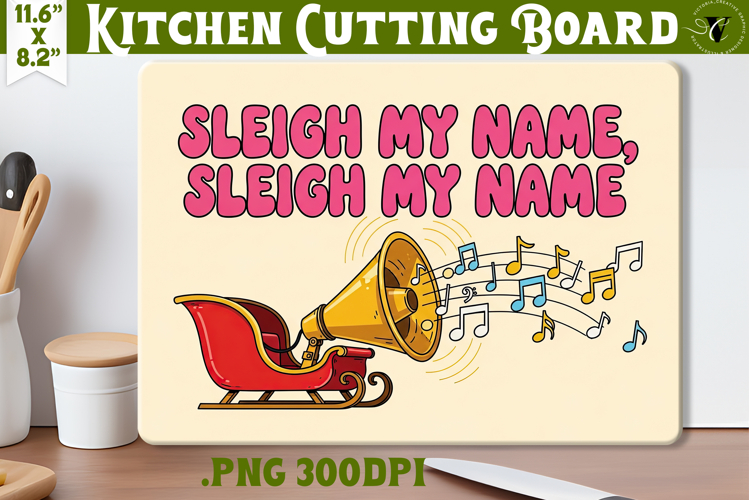 Kitchen Cutting Board | Funny retro Christmas Cutting Board