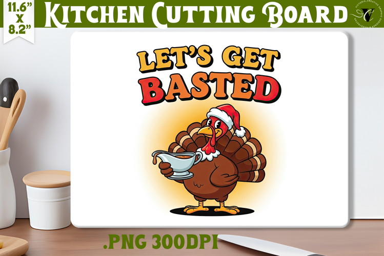 Kitchen Cutting Board | Funny retro Christmas Cutting Board