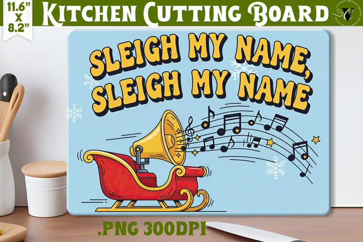 Kitchen Cutting Board | Funny retro Christmas Cutting Board