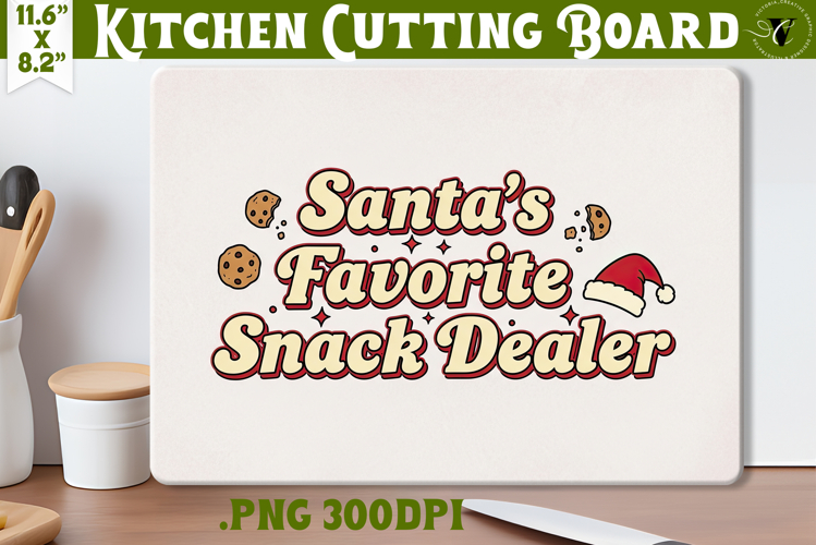 Kitchen Cutting Board | Funny retro Christmas Cutting Board