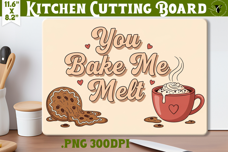 Kitchen Cutting Board | Funny retro Christmas Cutting Board