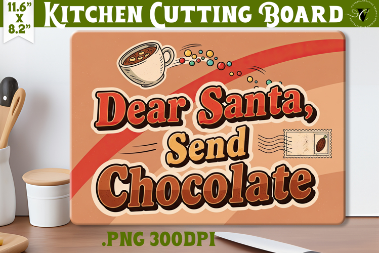 Kitchen Cutting Board | Funny retro Christmas Cutting Board