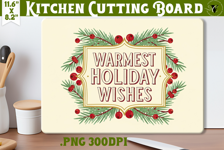 Kitchen Cutting Board | Funny retro Christmas Cutting Board