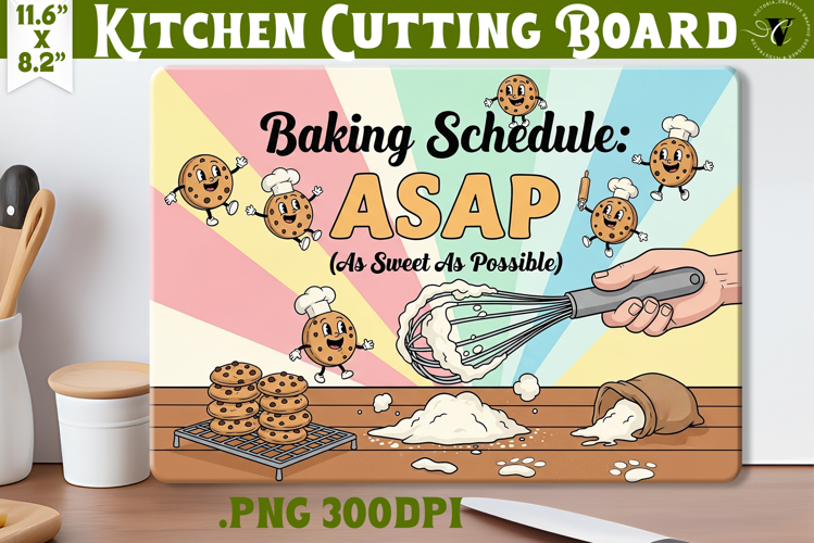 Kitchen Cutting Board | Funny retro Christmas Cutting Board