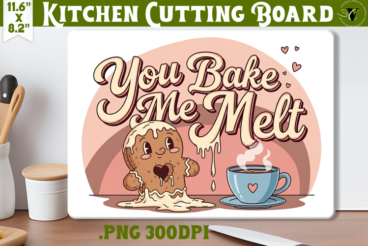 Kitchen Cutting Board | Funny retro Christmas Cutting Board