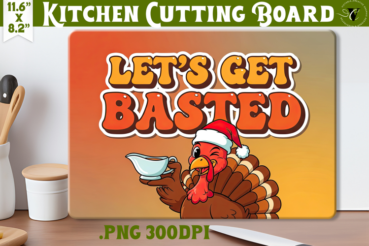 Kitchen Cutting Board | Funny retro Christmas Cutting Board
