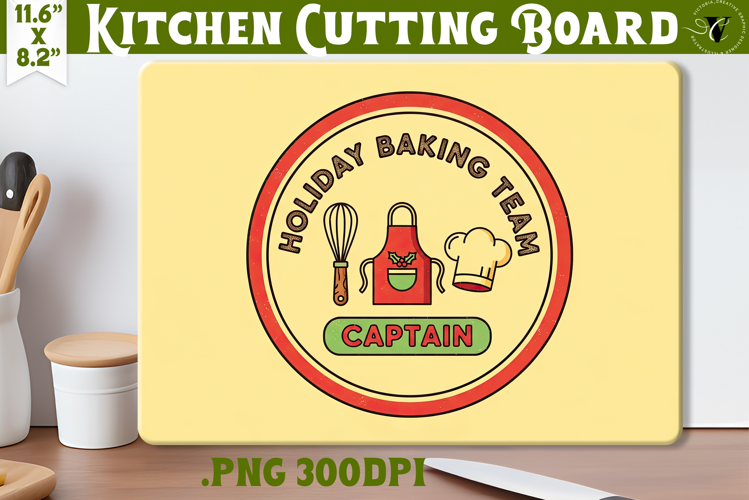 Kitchen Cutting Board | Funny retro Christmas Cutting Board