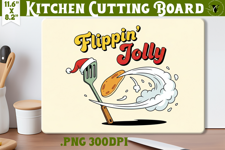 Kitchen Cutting Board | Funny retro Christmas Cutting Board