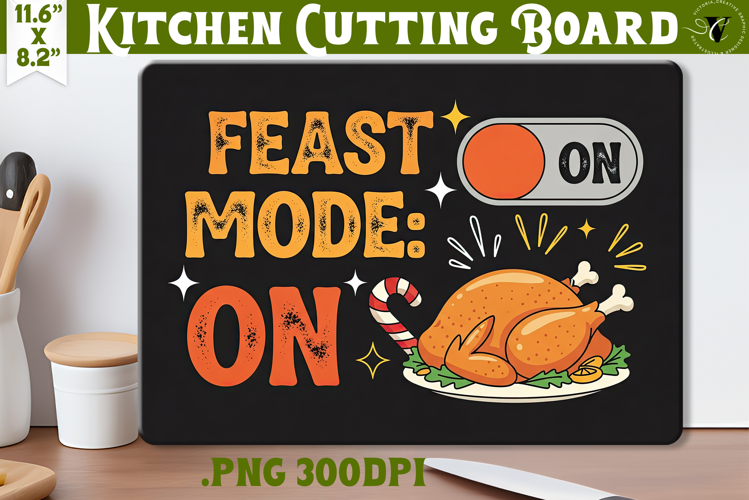 Kitchen Cutting Board | Funny retro Christmas Cutting Board