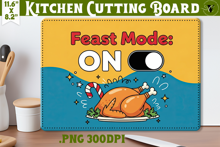 Kitchen Cutting Board | Funny retro Christmas Cutting Board