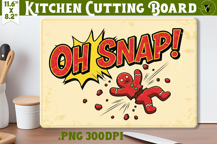 Kitchen Cutting Board | Funny retro Christmas Cutting Board