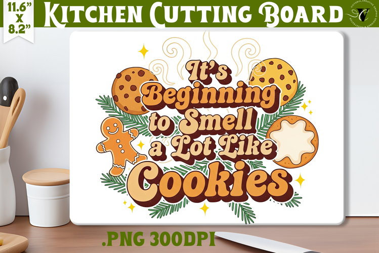 Kitchen Cutting Board | Funny retro Christmas Cutting Board