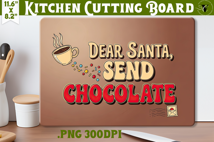 Kitchen Cutting Board | Funny retro Christmas Cutting Board