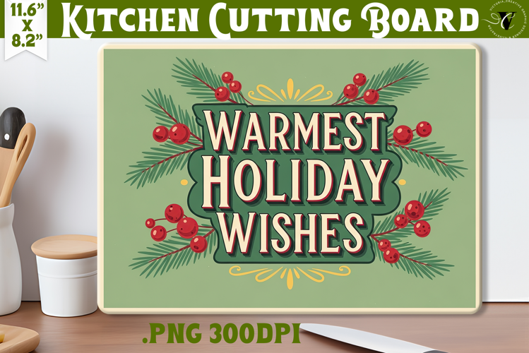 Kitchen Cutting Board | Funny retro Christmas Cutting Board