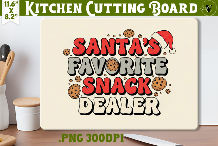 Kitchen Cutting Board | Funny retro Christmas Cutting Board