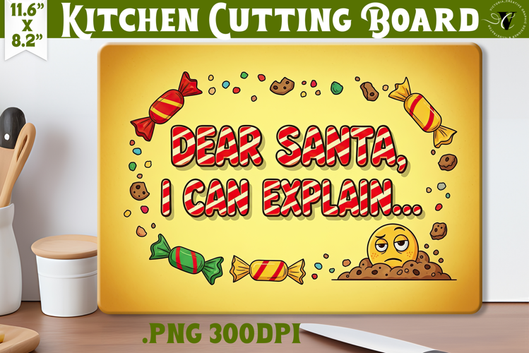 Kitchen Cutting Board | Funny retro Christmas Cutting Board