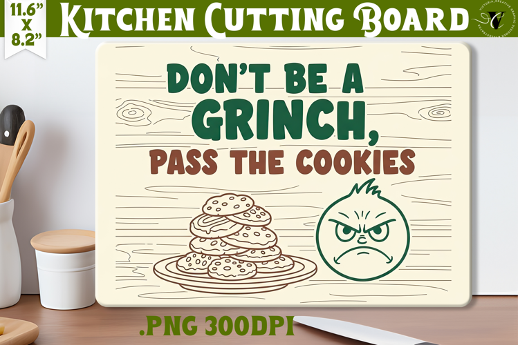 Kitchen Cutting Board | Funny retro Christmas Cutting Board