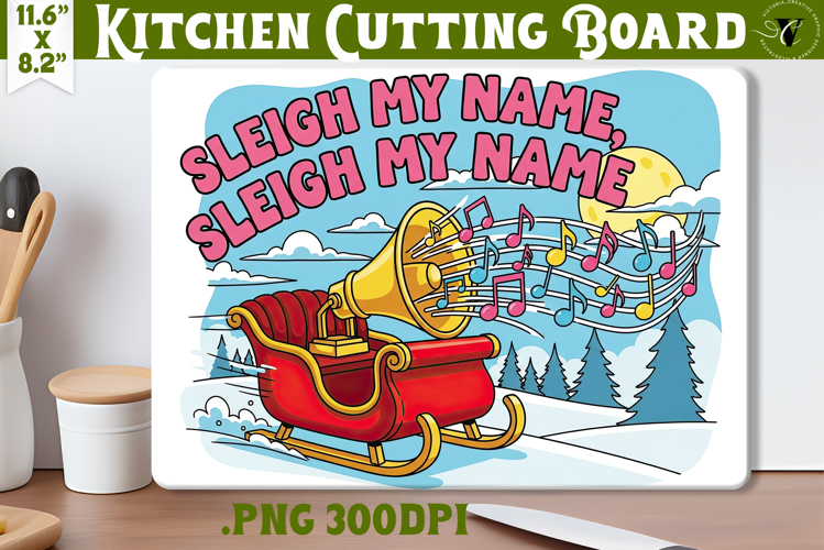 Kitchen Cutting Board | Funny retro Christmas Cutting Board