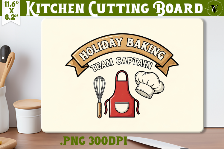 Kitchen Cutting Board | Funny retro Christmas Cutting Board