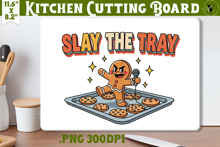 Kitchen Cutting Board | Funny retro Christmas Cutting Board
