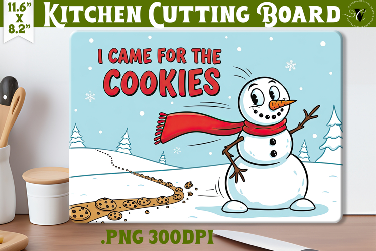 Kitchen Cutting Board | Funny retro Christmas Cutting Board