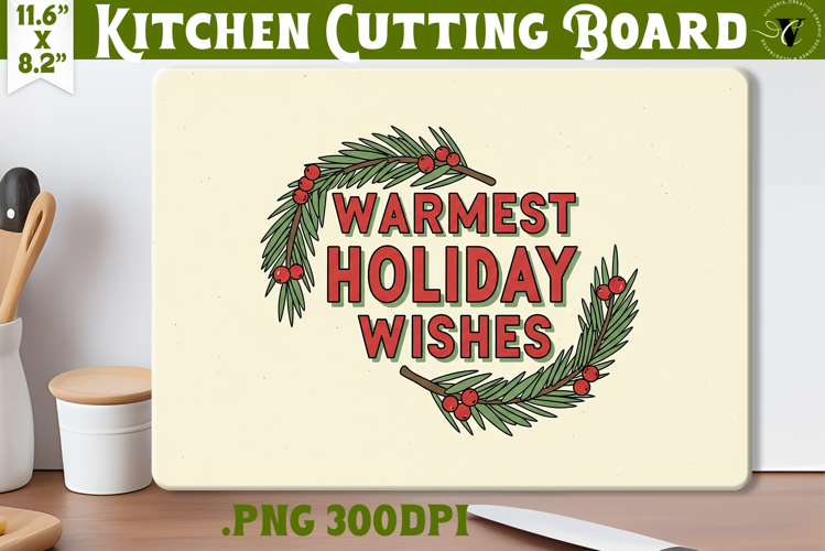 Kitchen Cutting Board | Funny retro Christmas Cutting Board