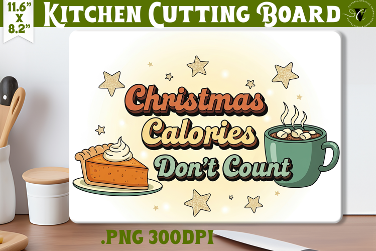 Kitchen Cutting Board | Funny retro Christmas Cutting Board