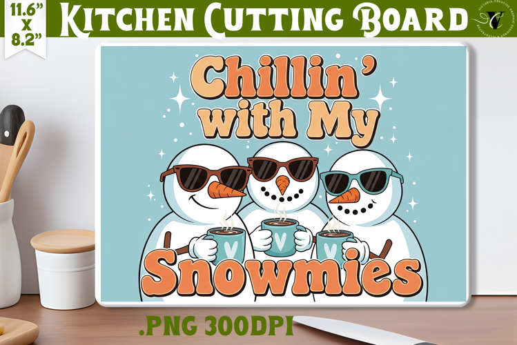 Kitchen Cutting Board | Funny retro Christmas Cutting Board