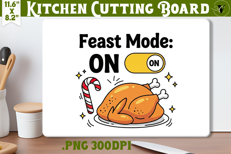 Kitchen Cutting Board | Funny retro Christmas Cutting Board