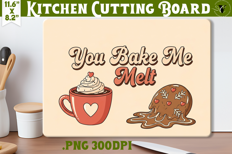 Kitchen Cutting Board | Funny retro Christmas Cutting Board