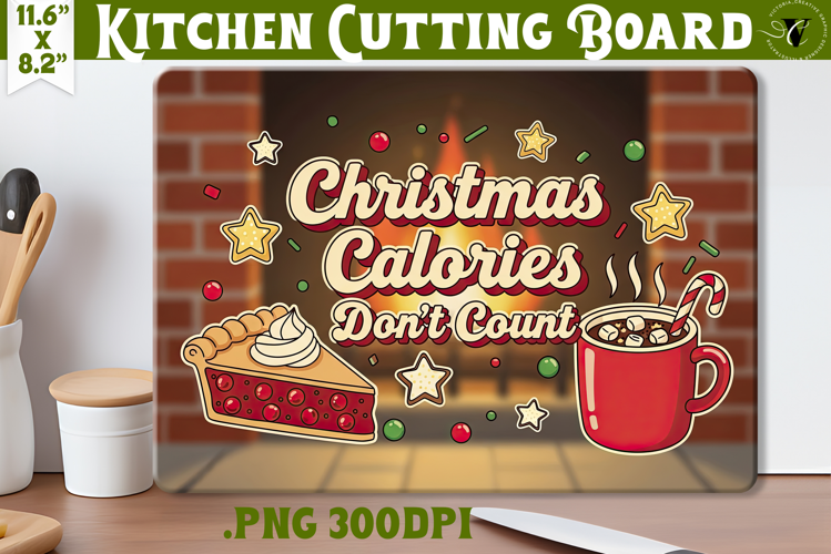 Kitchen Cutting Board | Funny retro Christmas Cutting Board