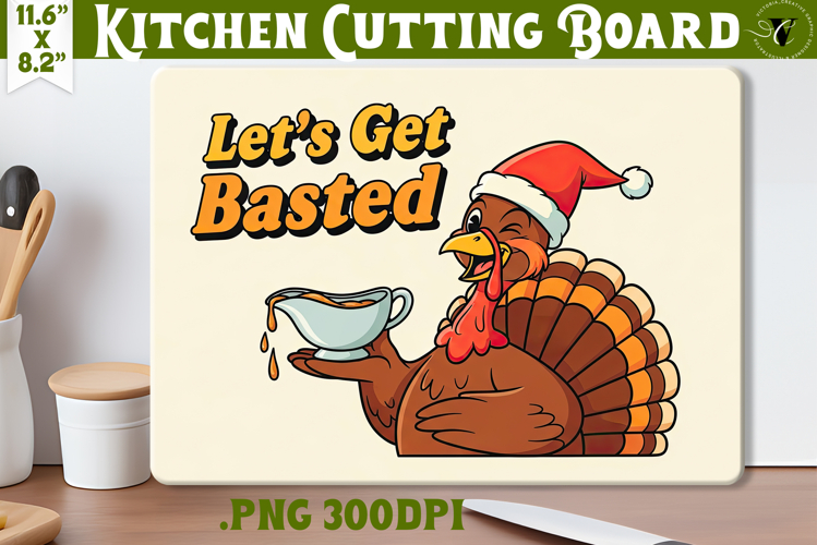 Kitchen Cutting Board | Funny retro Christmas Cutting Board