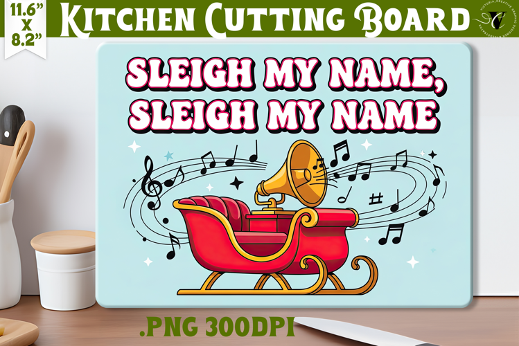 Kitchen Cutting Board | Funny retro Christmas Cutting Board